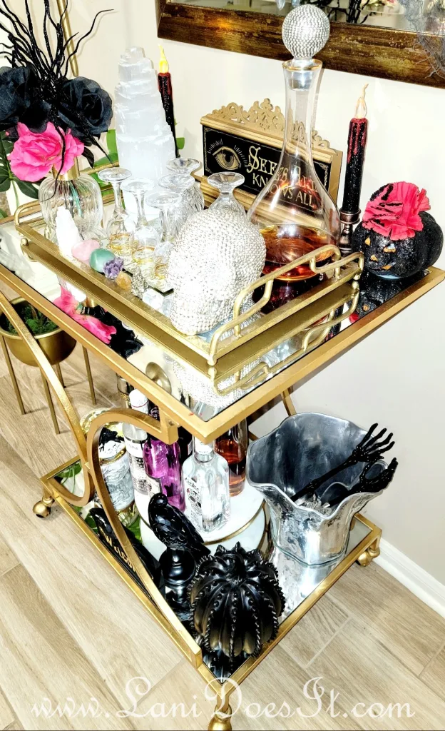 17 Halloween and Fall-O-Ween Bar Cart Styling Theme Ideas - Lani Does It