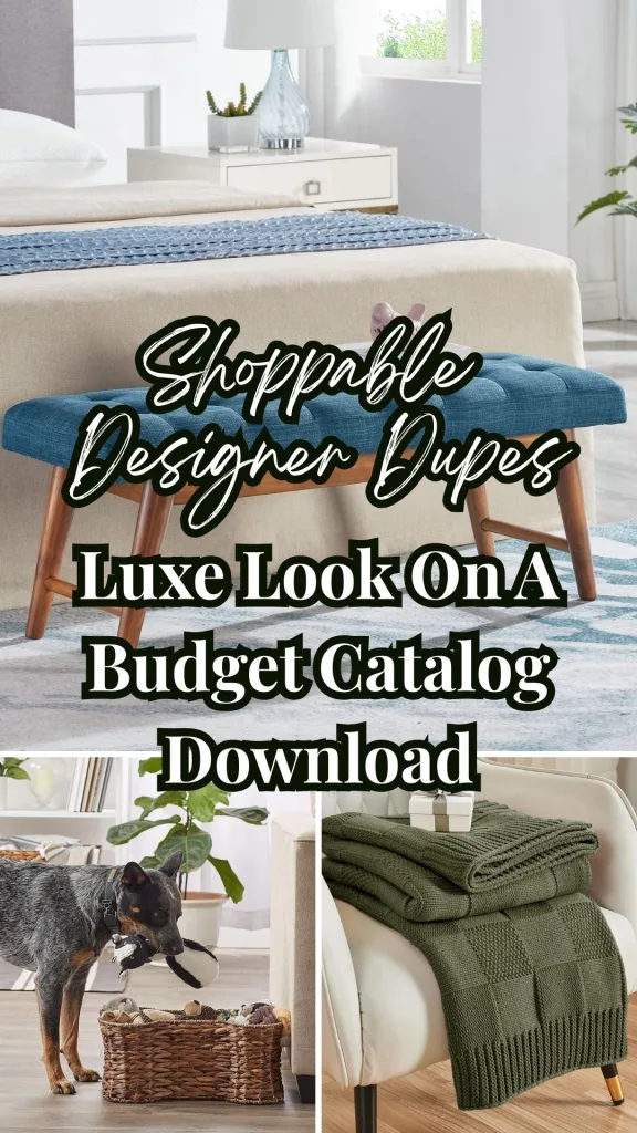 Free Shoppable Designer Dupe Catalog Download. Designer luxury home decor dupes for less - Lani Does It