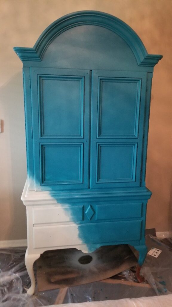 Painting My First Armoire Teal With Chalk Paint - Tahitian Treat