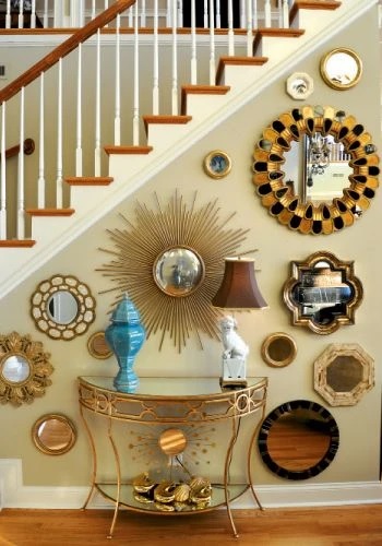 11 Gold Mirror Wall Galleries and Collages