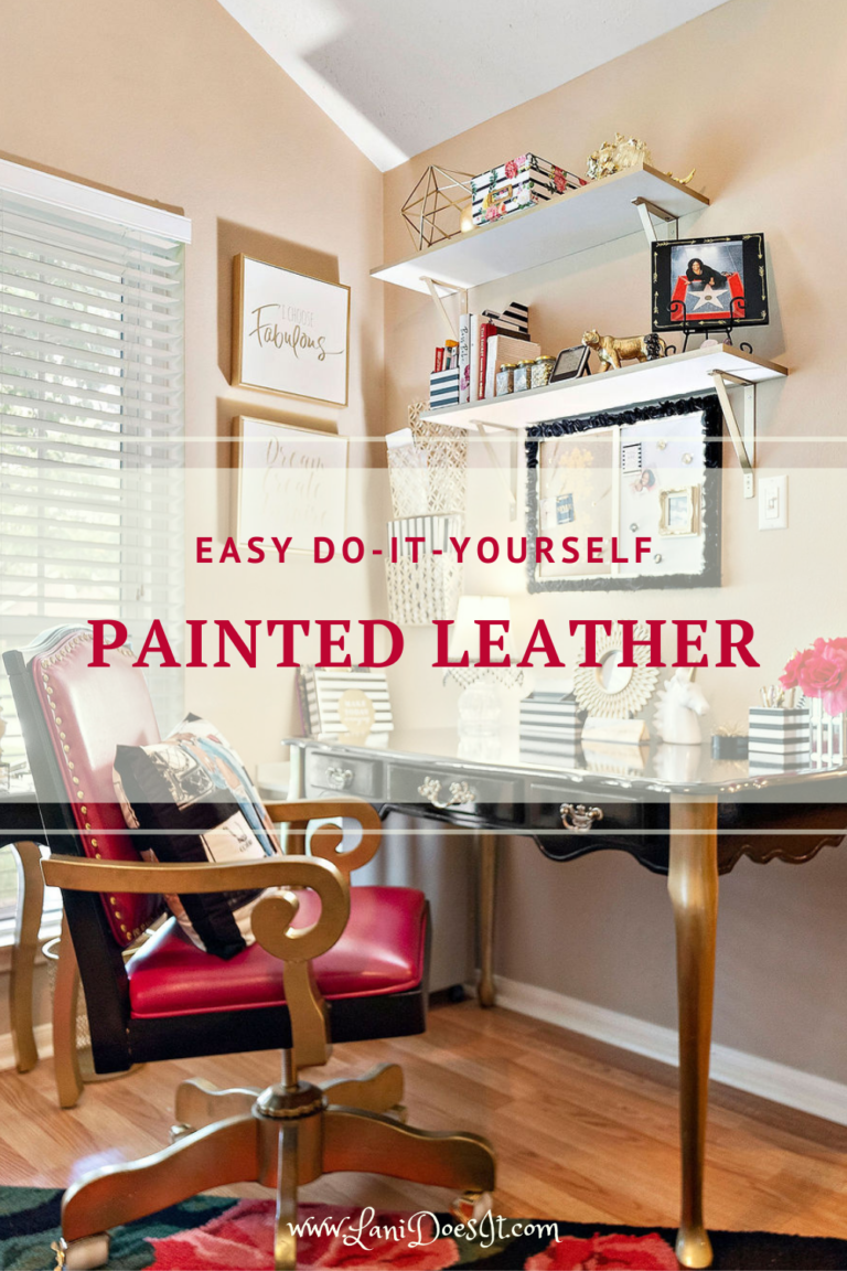 How to Paint Leather Furniture DIY Painting Leather Office Chair