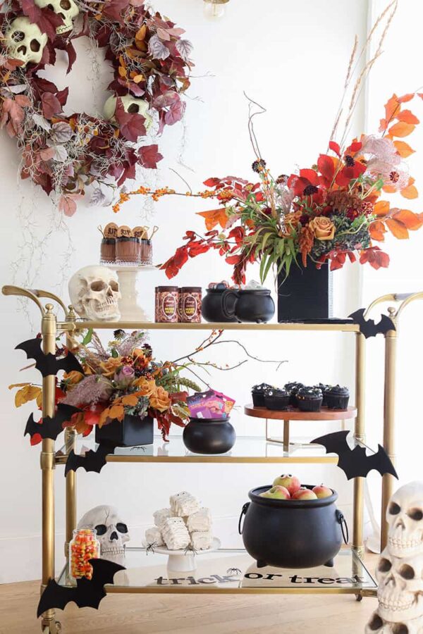 17 Halloween and Fall-O-Ween Bar Cart Styling Theme Ideas - Lani Does It
