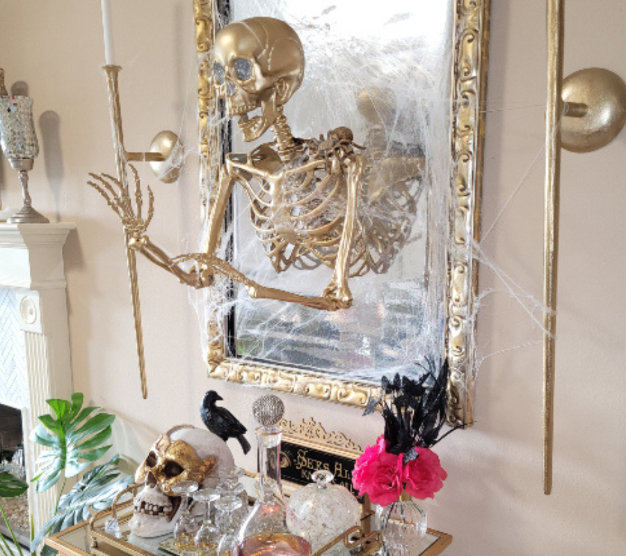Haunted Skeleton Mirror