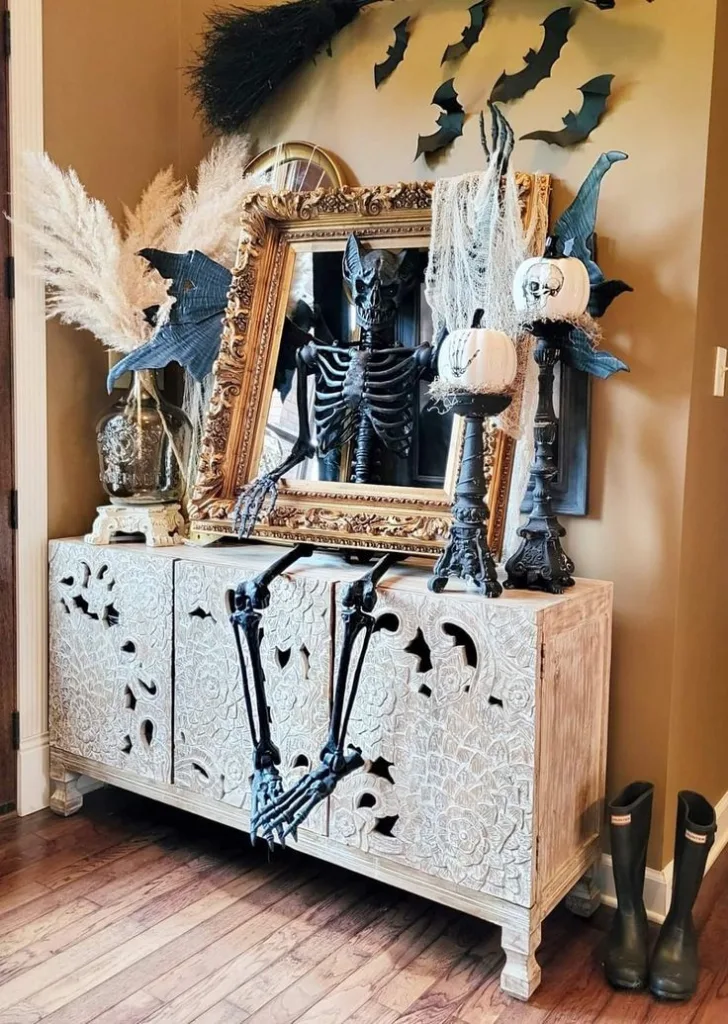 DIY SKELETON MIRROR | HAUNTED 3D SKELETON COMING OUT OF THE MIRROR