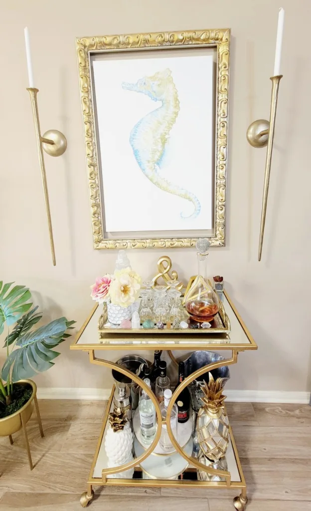 How to style your gold Bar Cart - Lani Does It