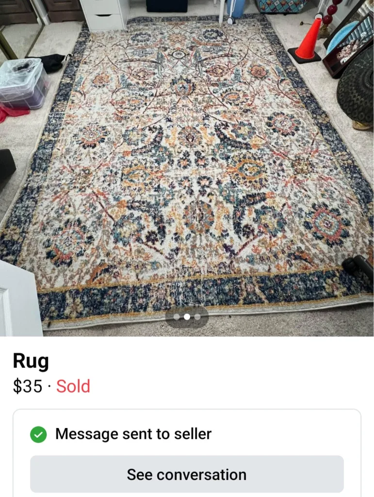 Evoke peacock area rug. Boho Glam Bliss: Budget Guest Bedroom Transformation For Under $1000 - lani does it