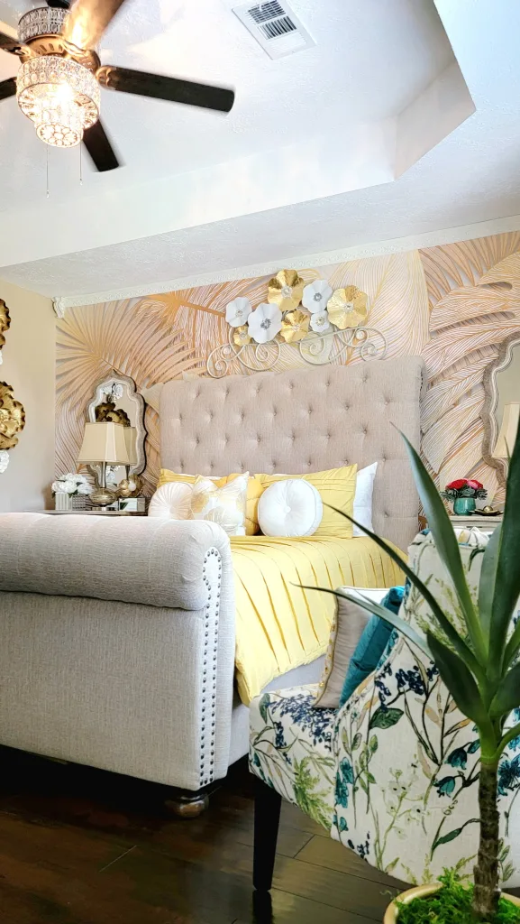 How A Tropical Mural Transformed My Bedroom Into A Luxury Oasis - Lani Does It