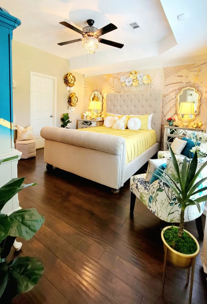 How A Tropical Mural Transformed My Bedroom Into A Luxury Oasis - Lani Does It