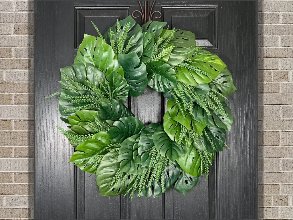 Tropical Summer Leaf Wreath Ideas