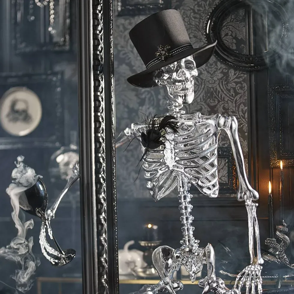 DIY Skeleton Mirror - How to DIY Your Own Haunted 3D Skeleton Wall Mirror - Lani Does It