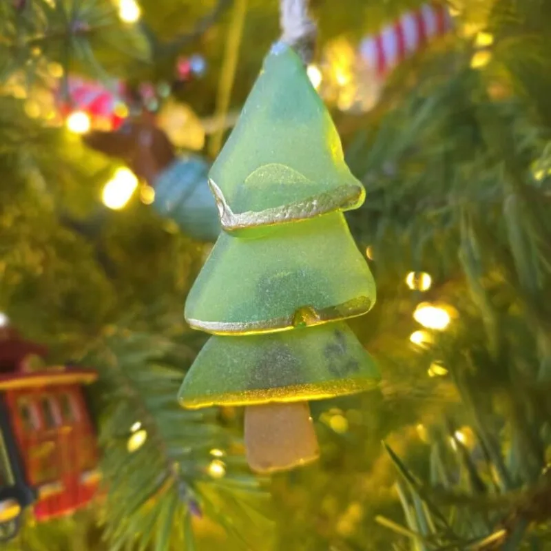 Sea Glass Beach Christmas Tree Ornament - Personalized Christmas Tree Ornament - Beautiful Budget Christmas Tree Decorating Tips