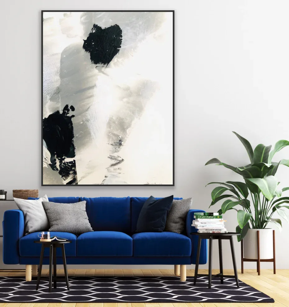 Bonding Black & White Oversized Wall Painting - Big Wall Decor Trend 2026: The Fastest Way to Make Your Home Look Expensive