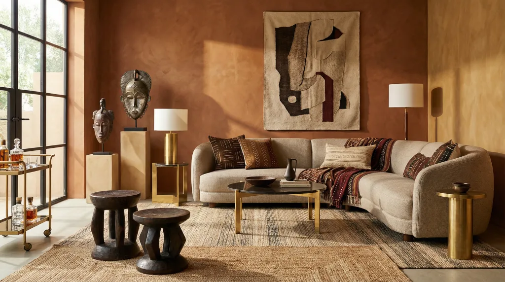 Modern African Tribal Artisan Home Decor Living Room