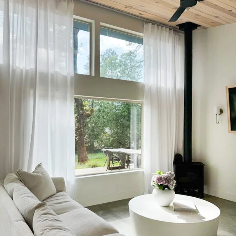 The Lazy Girl’s Easy Guide to a Tidy Home - Simple Linen Curtains For Fresh Living Room Aesthetic
