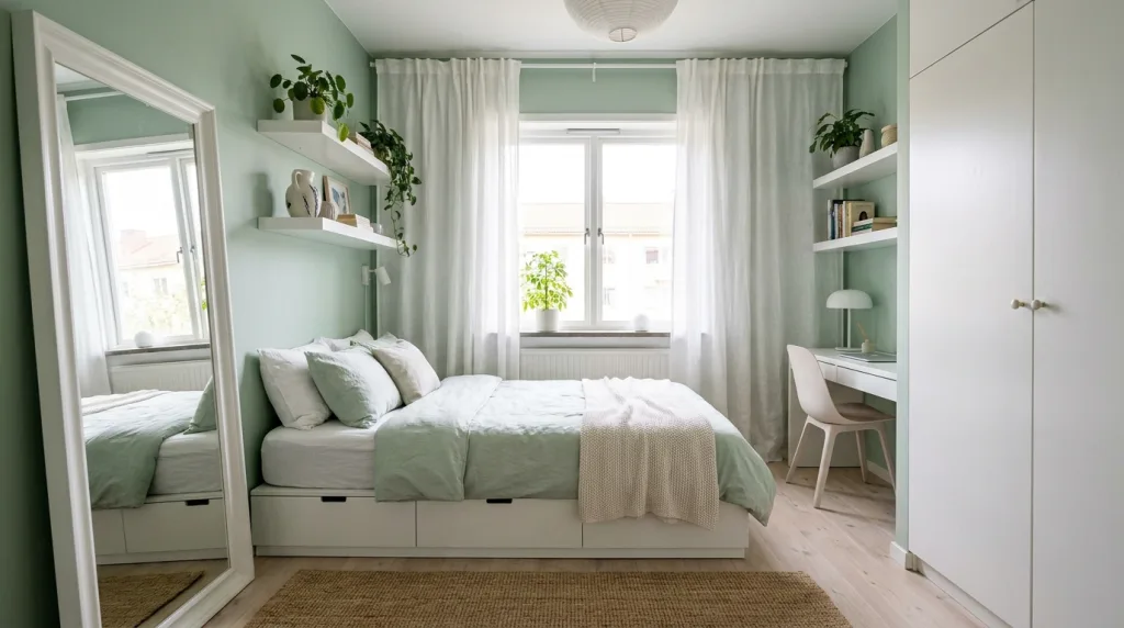 How to make a small room look bigger - Bedroom Small Bedroom