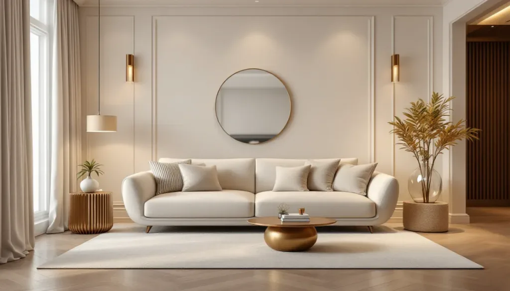 Simple and Calm Minimalist Living Room Furniture - How to Make a Rental Feel Like Home