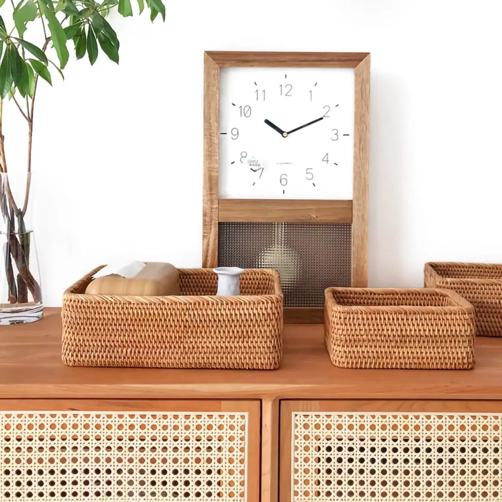 Woven Rattan Tray Basket Ideas for Your Home - How to Decorate a Living Room That Never Goes Out of Style