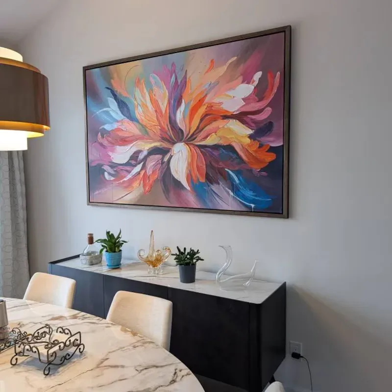 Original Flower Oil Painting on Canvas – Etsy - How to Decorate a Living Room That Never Goes Out of Style