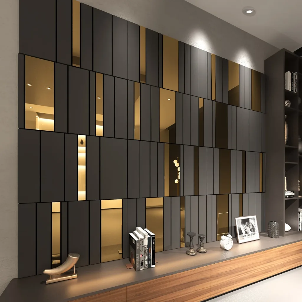 Luxury Dark Grey and Gold Mirror Wall Inspiration - Interior Designer Secrets for Making Any Space Feel Luxurious