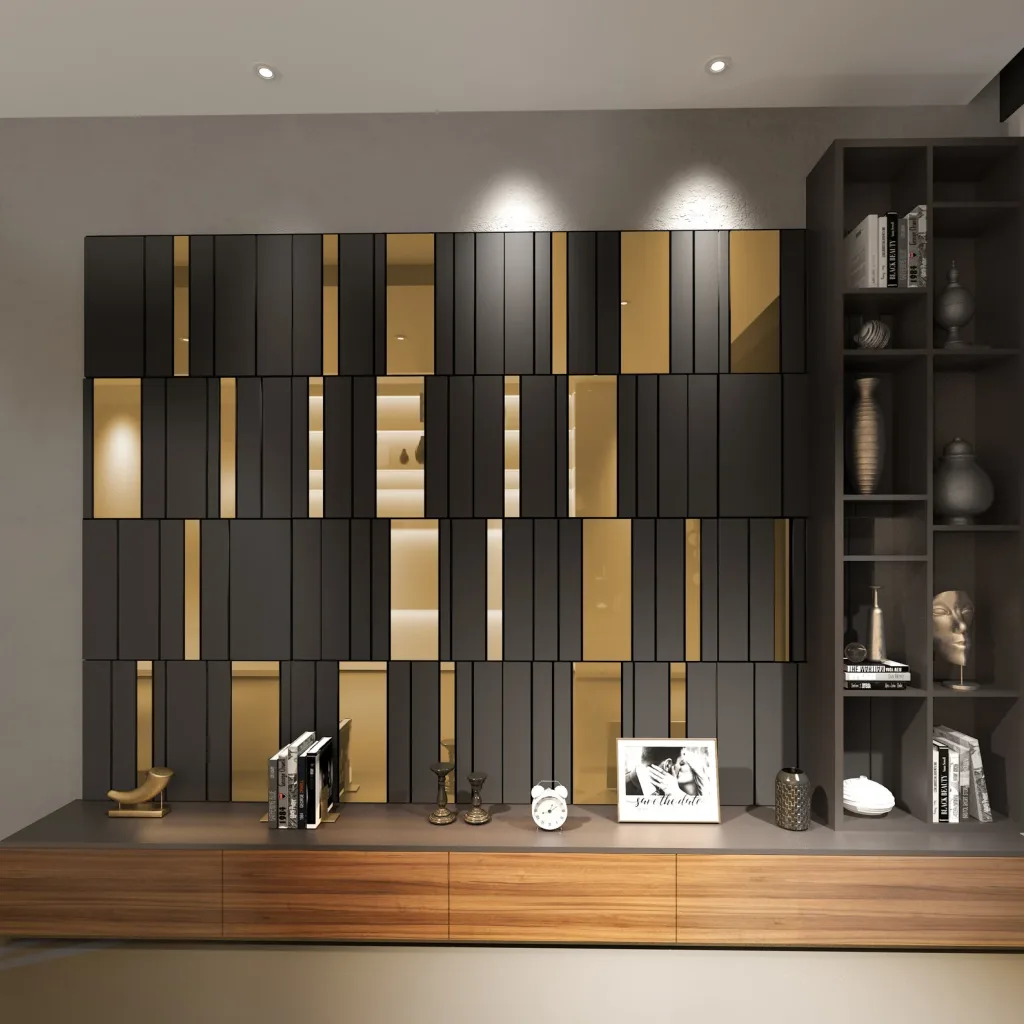 Luxury Dark Grey and Gold Mirror Wall Inspiration - Interior Designer Secrets for Making Any Space Feel Luxurious