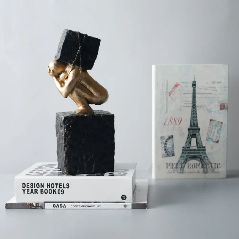 Modern Decorative Thinker Sculpture For Shelves And Tabletops - Interior Designer Secrets for Making Any Space Feel Luxurious