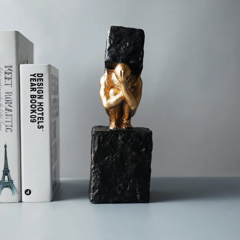 Modern Decorative Thinker Sculpture For Shelves And Tabletops - Interior Designer Secrets for Making Any Space Feel Luxurious