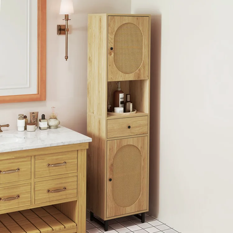 Rattan Pattern Cabinet Design Inspiration For Natural And Textured Interior Styling - How to Mix Patterns and Textures the Right Way