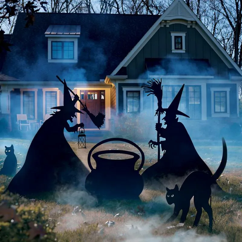 Grandin Road Witch Silhouette - Stunning Halloween Grandin Road Dupes You Can Actually Afford