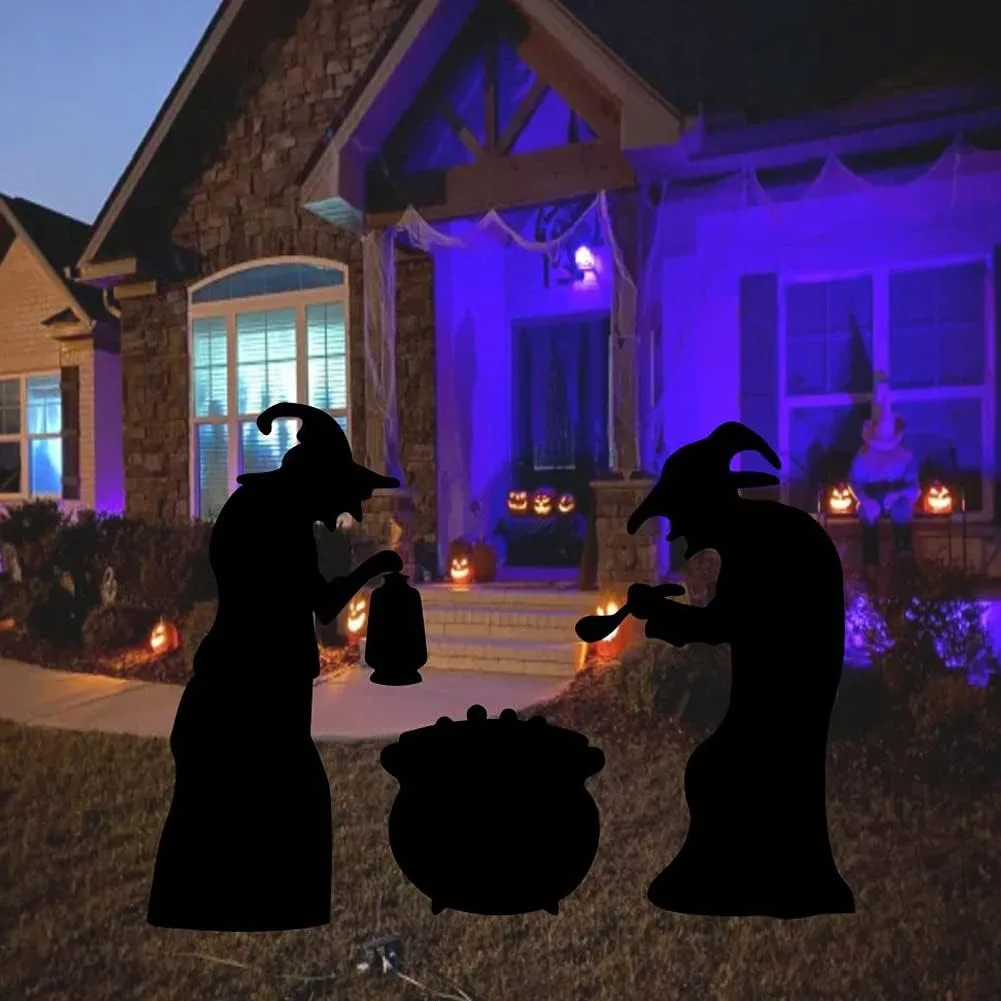 Amazon Black Witch Shadow Outdoor Decor - Stunning Halloween Grandin Road Dupes You Can Actually Afford