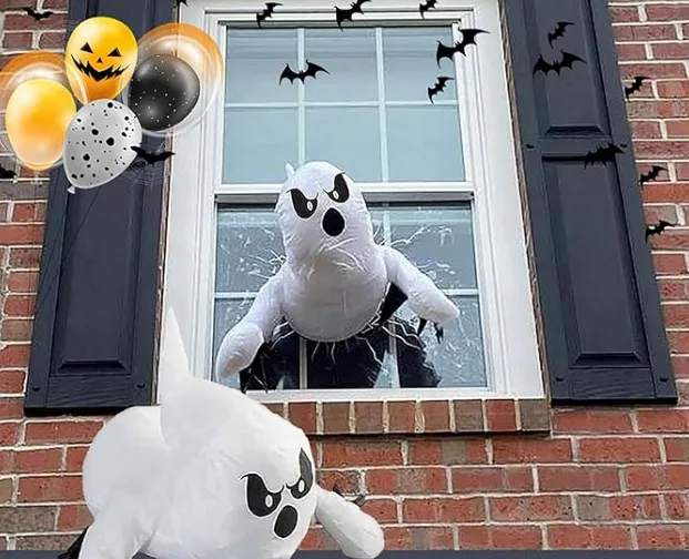 Stunning Halloween Grandin Road Dupes You Can Actually Afford -Amazon Window Ghost