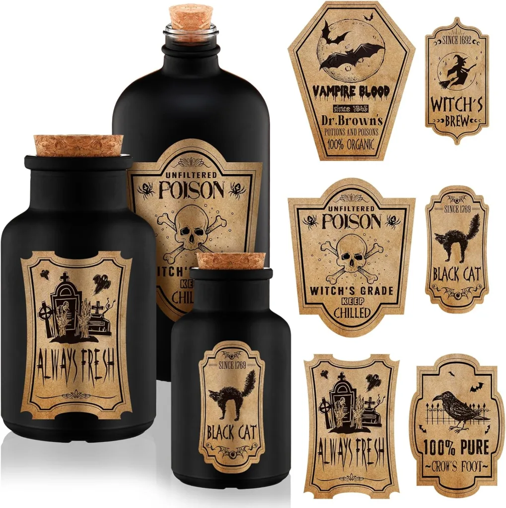 Vintage Glass Potion Bottles - Stunning Halloween Grandin Road Dupes You Can Actually Afford