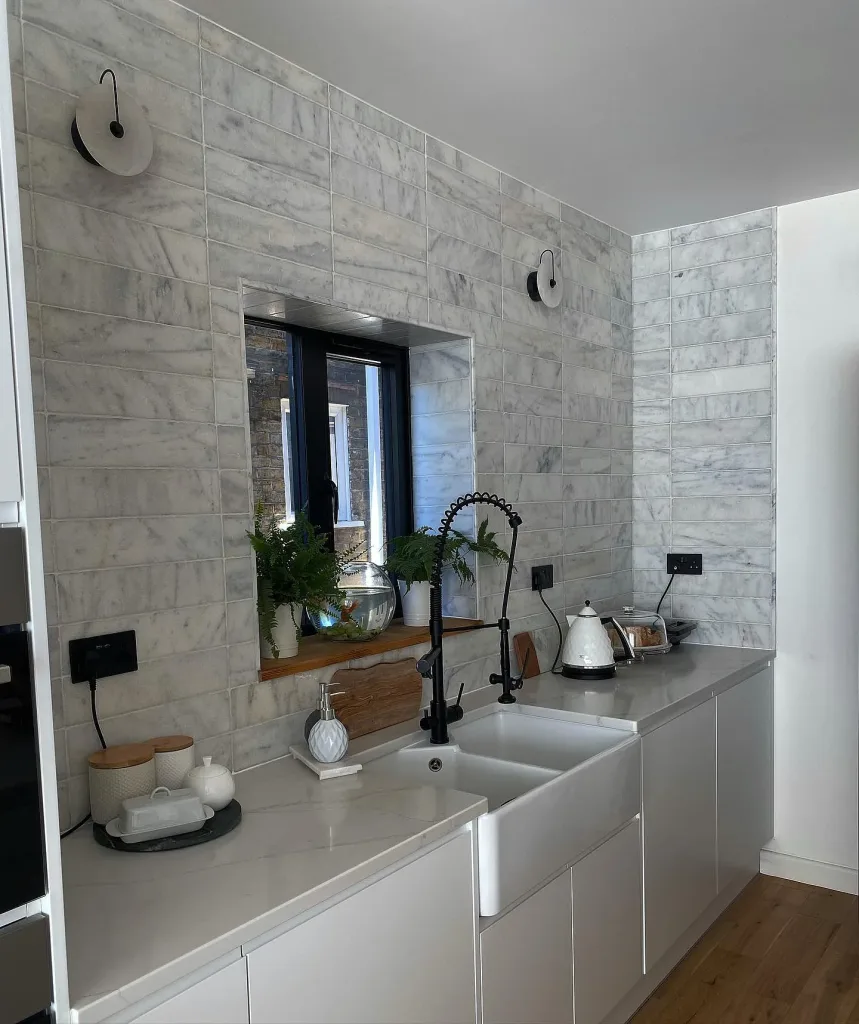 Styling Ideas For A Fresh And Organized Countertop Area - How to Make Your Kitchen Look Expensive on a Budget - white and marble kitchen