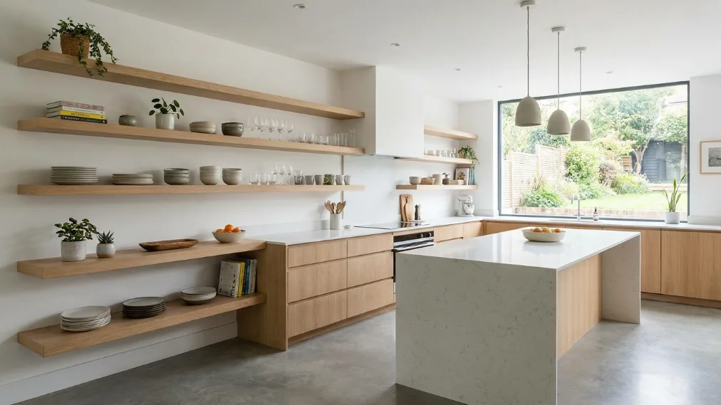 Open Shelve Modern Kitchen Design - How to Make Your Kitchen Look Expensive on a Budget