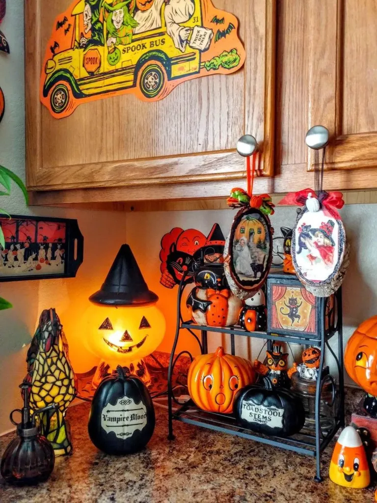 Vintage Halloween Arrangement Inspiration For Seasonal Home Styling - The Ultimate Halloween Decoration Timeline And When to Actually Start