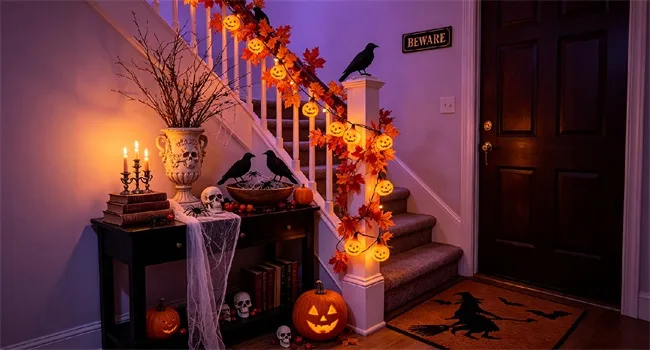 Affordable Halloween Home Decor Inspiration - How to Style Halloween Decor You Already Own in a Completely New Way