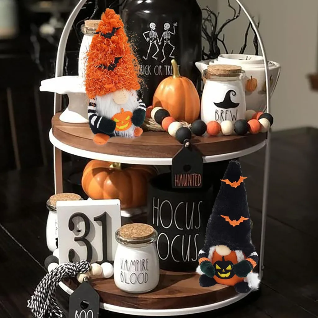 Affordable Cute Halloween Decor Idea - How to Style Halloween Decor You Already Own in a Completely New Way