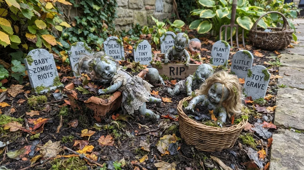 Zombie Doll Graveyard - Halloween Doll Decor Ideas That Are Creepy in the Best Way