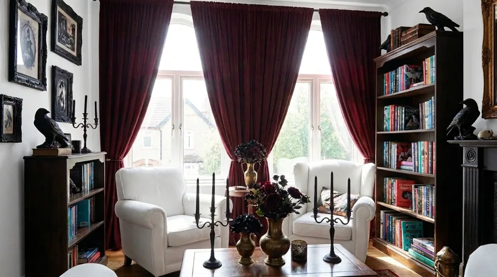Elegant goth Halloween Living Room