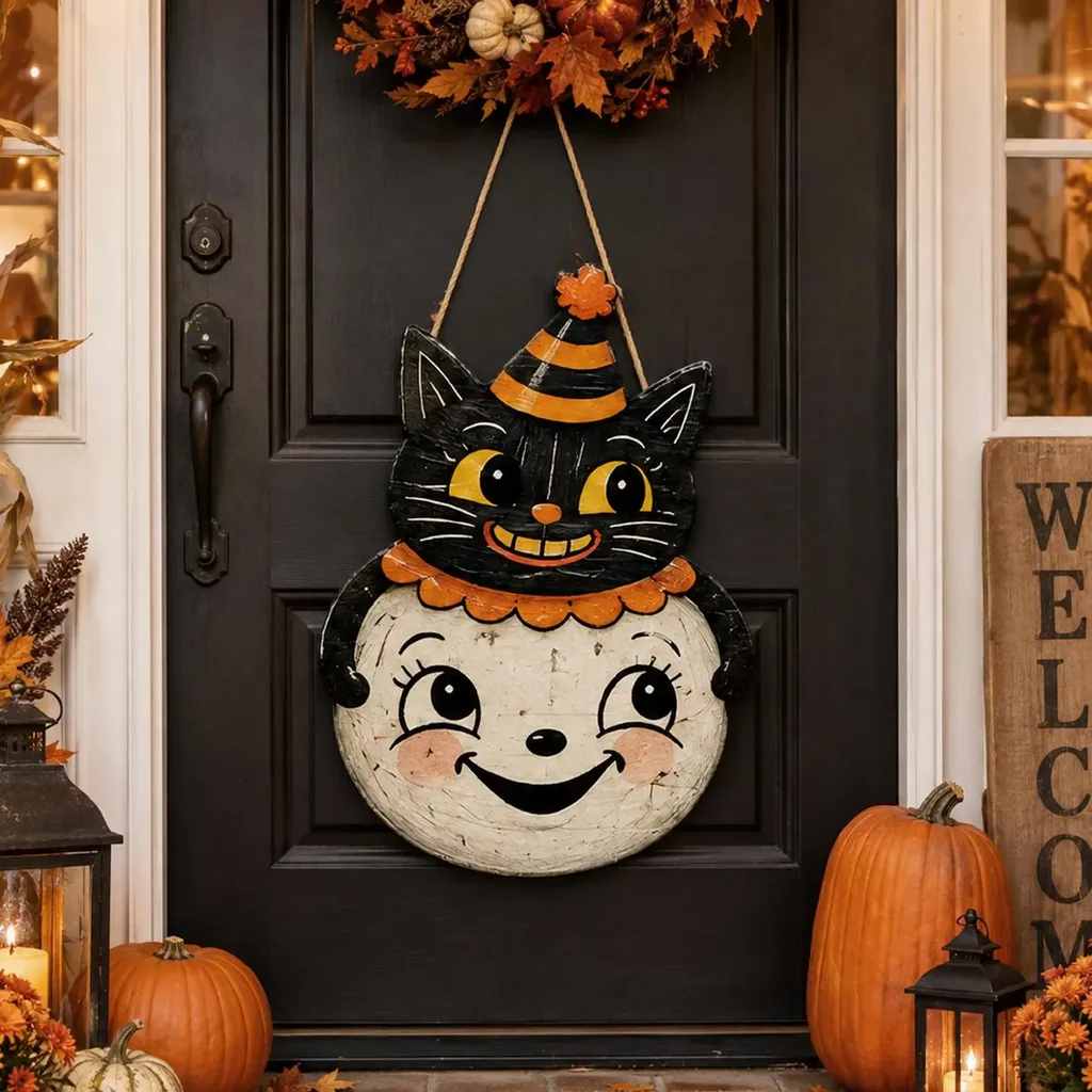 Front Door Vintage Halloween Decorating Ideas - Halloween Decor Then and Now: Trends Shaping the Future