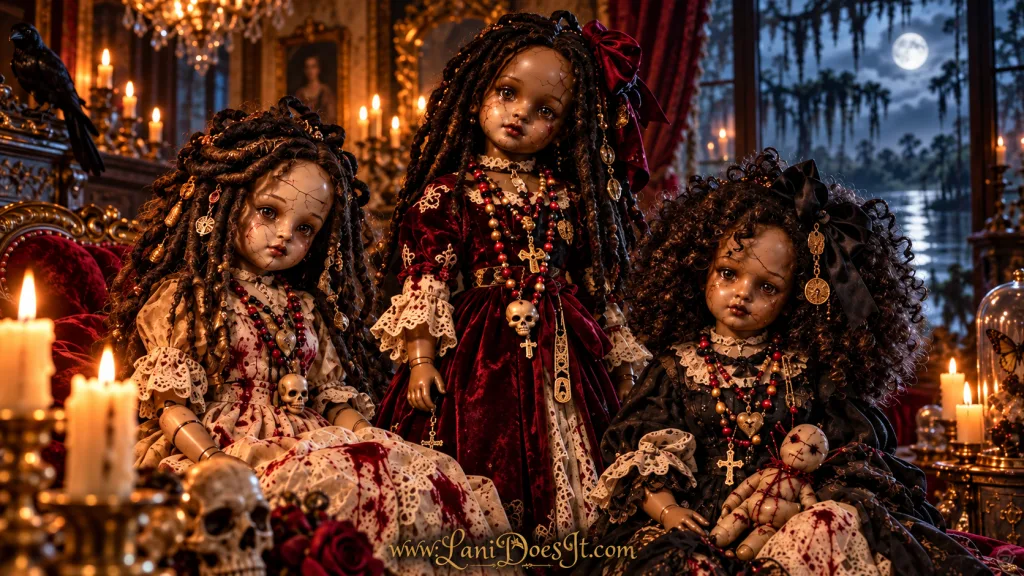 Creepy spooky bayou porcelain dolls - Halloween Lani Does It