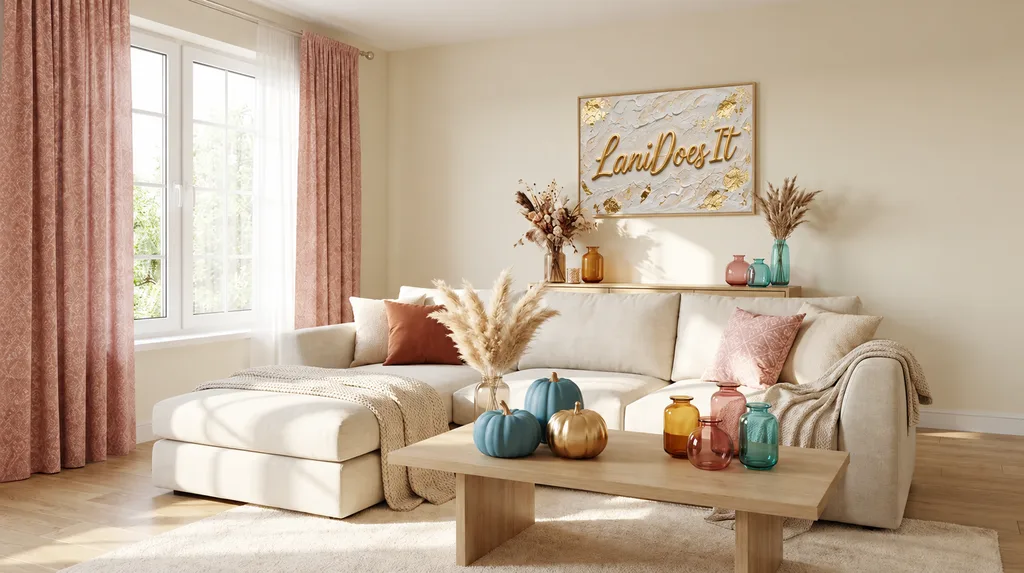 Luxurious autumn feminine living room - Refresh Your Living Room for Fall in 7 Easy Ways - Lani Does It